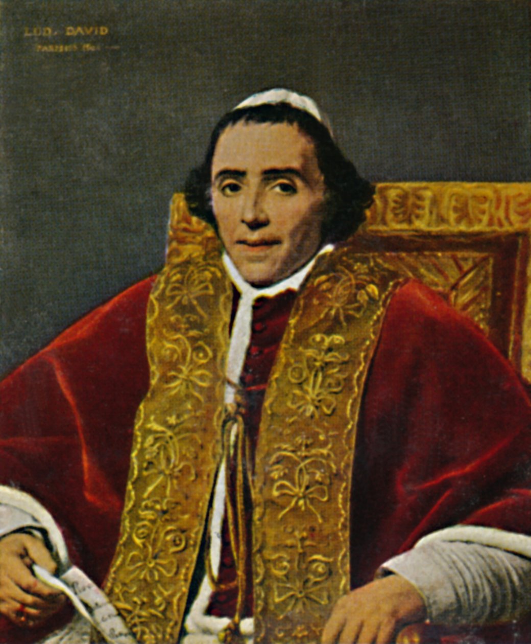 Paavi Pius VII 1740-1823. - Davidin maalaus, 1934. tekijältä Unbekannt