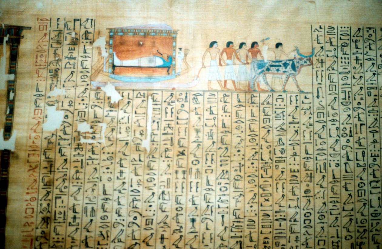 Papyrus muinaisesta egyptiläisestä kuolleiden kirjasta tekijältä Unbekannt