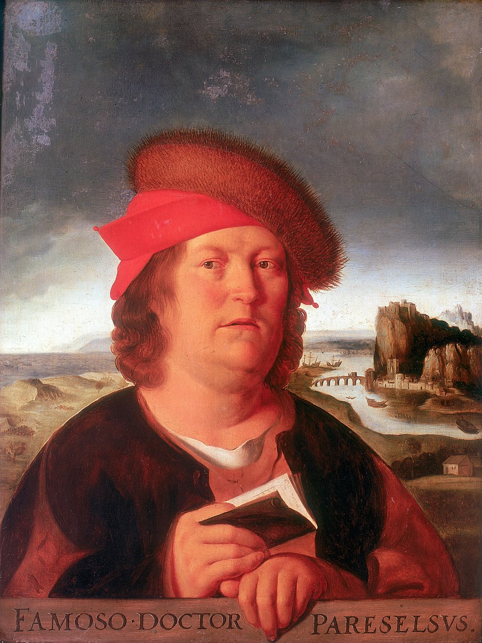 Paracelsus Aracelsus 1493-1541, sveitsiläinen saksalainen lääkäri ja alkemisti tekijältä Unbekannt