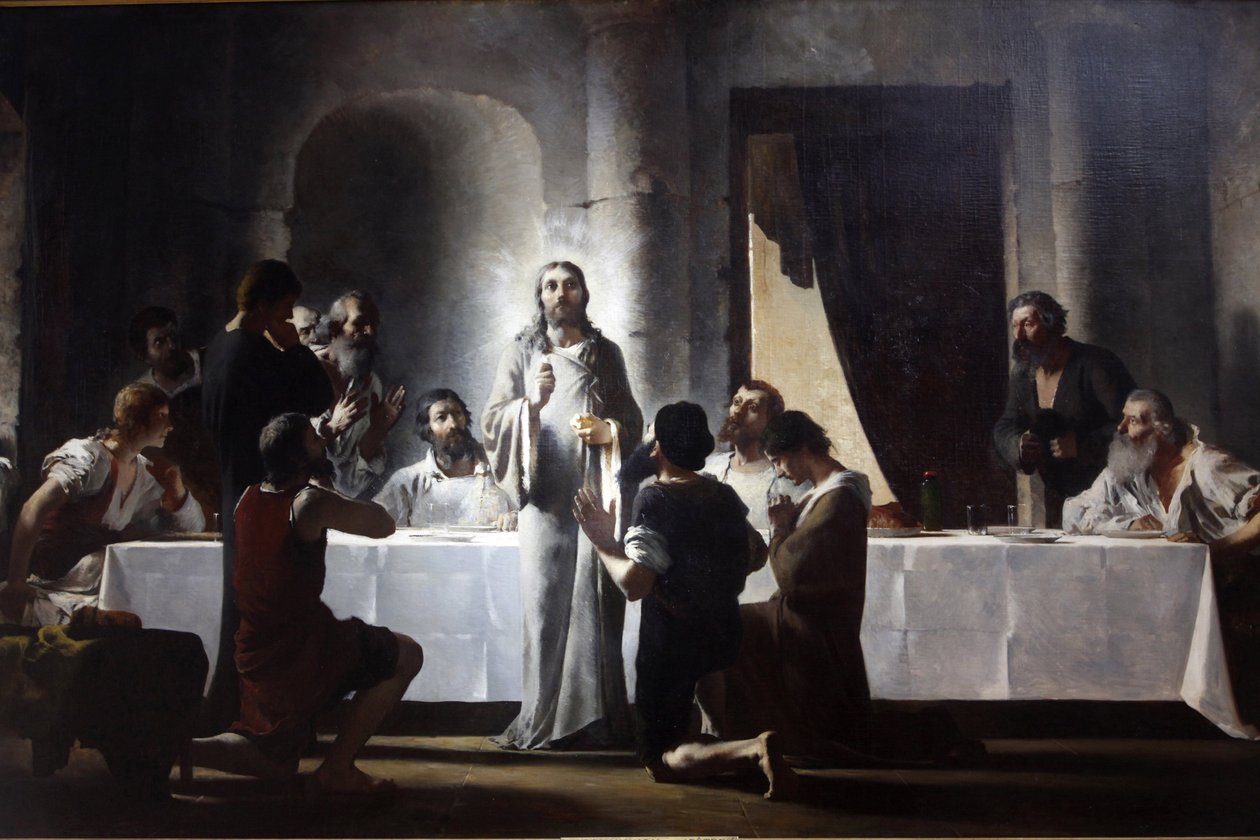 Pariisi, Ranska Saint-Francois-Xavierin kirkko Henri Lerollen viimeinen illallinen tekijältä Unbekannt