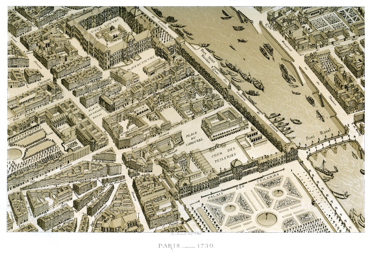 Pariisi, Ranska, c1730 tekijältä Unbekannt