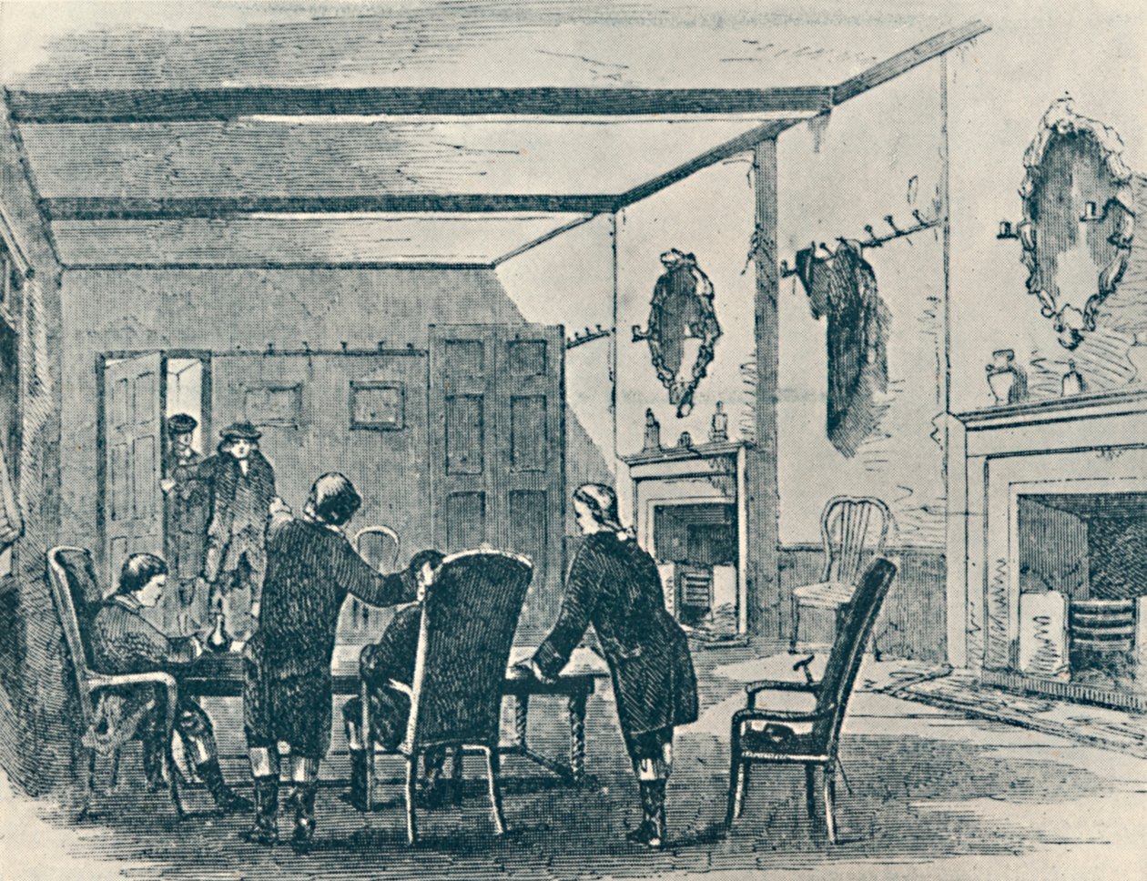 Parlor of the Three Crowns Inn, Lichfield, 1907 tekijältä Unbekannt