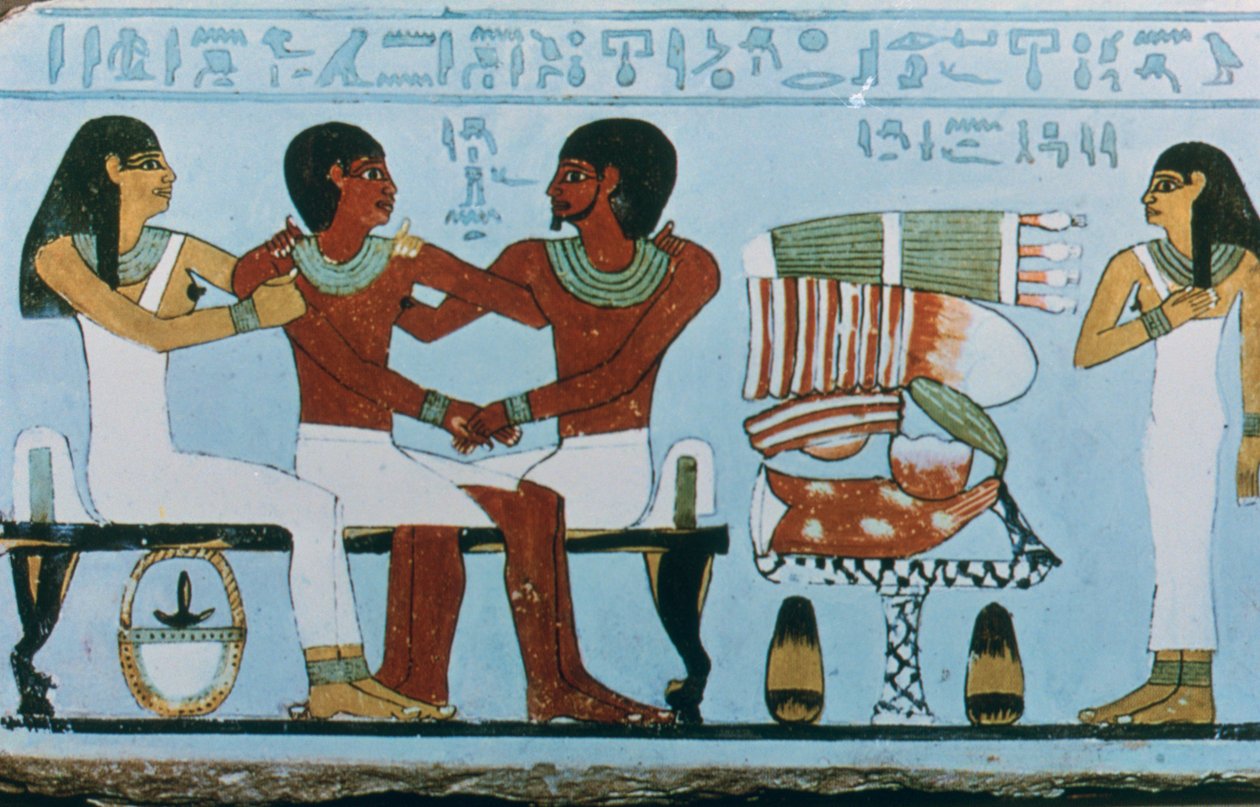 Osa maalattua kalkkikivistelaa Amenemhetistä, Abydosista, Egyptistä, 11. dynastia tekijältä Unbekannt