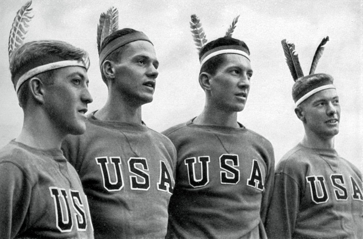 Osa amerikkalaista kultamitalivoittajaa, Berliinin olympialaisissa 1936 tekijältä Unbekannt
