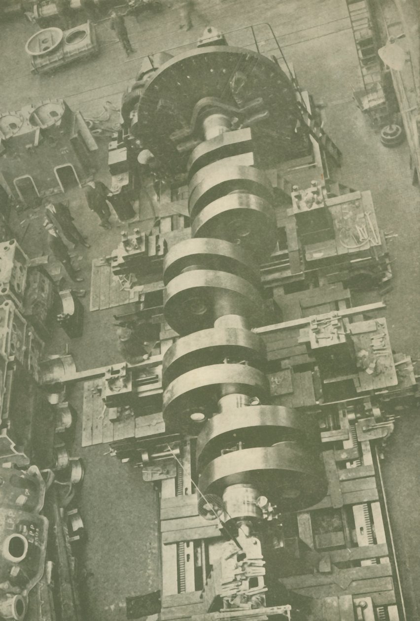 Osa kampiakselia M.V. Britannic White Star, 27 000 tonnia, vuodelta 1930. tekijältä Unbekannt