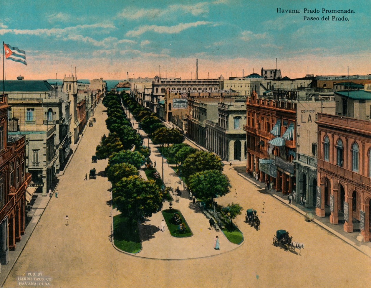 Paseo del Prado, Havanna, Kuuba, 1920 tekijältä Unbekannt