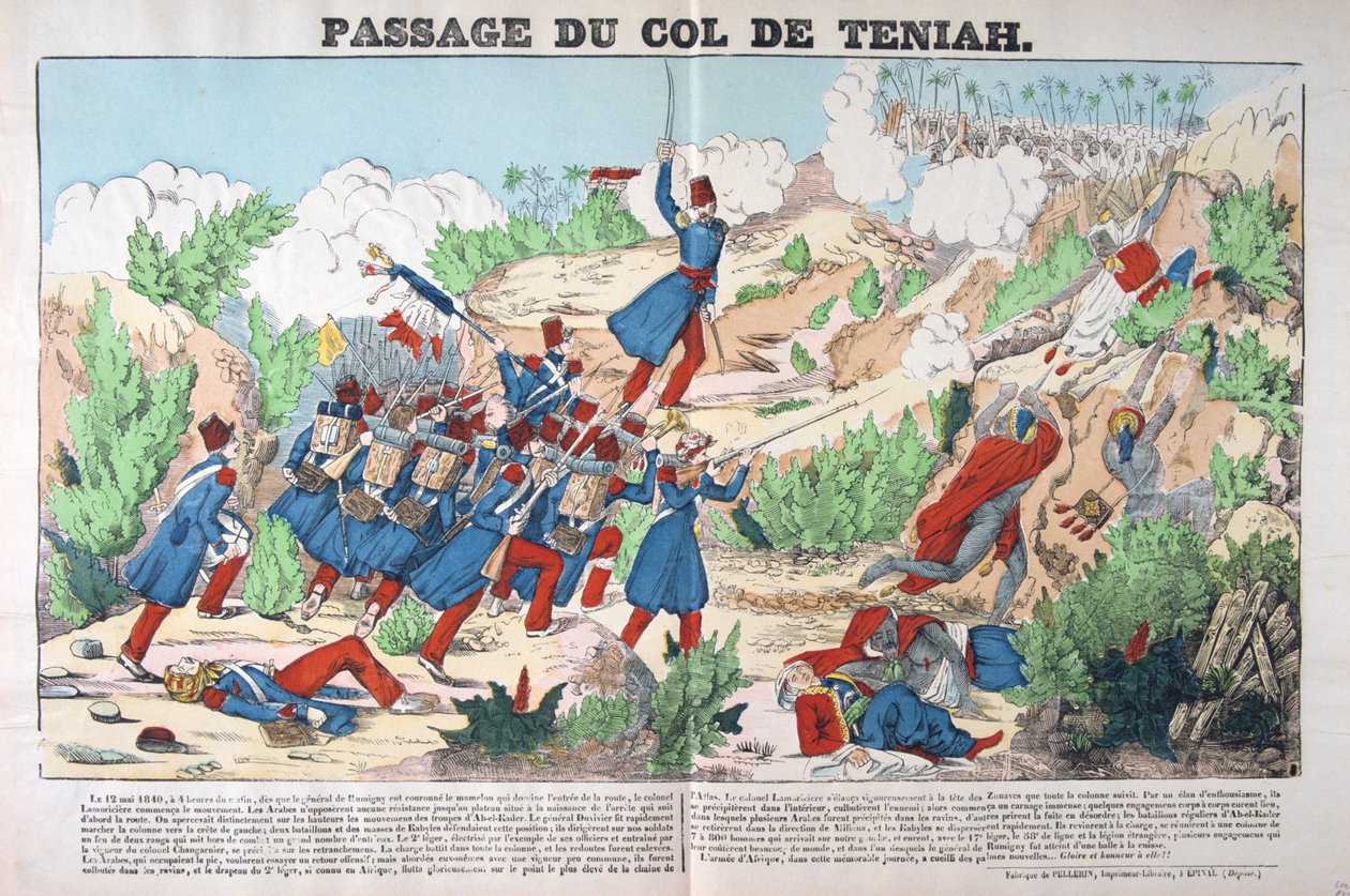 Passage du Col Teniah, Algerian valloitus, 12. toukokuuta 1840, Ranska 19C tekijältä Unbekannt