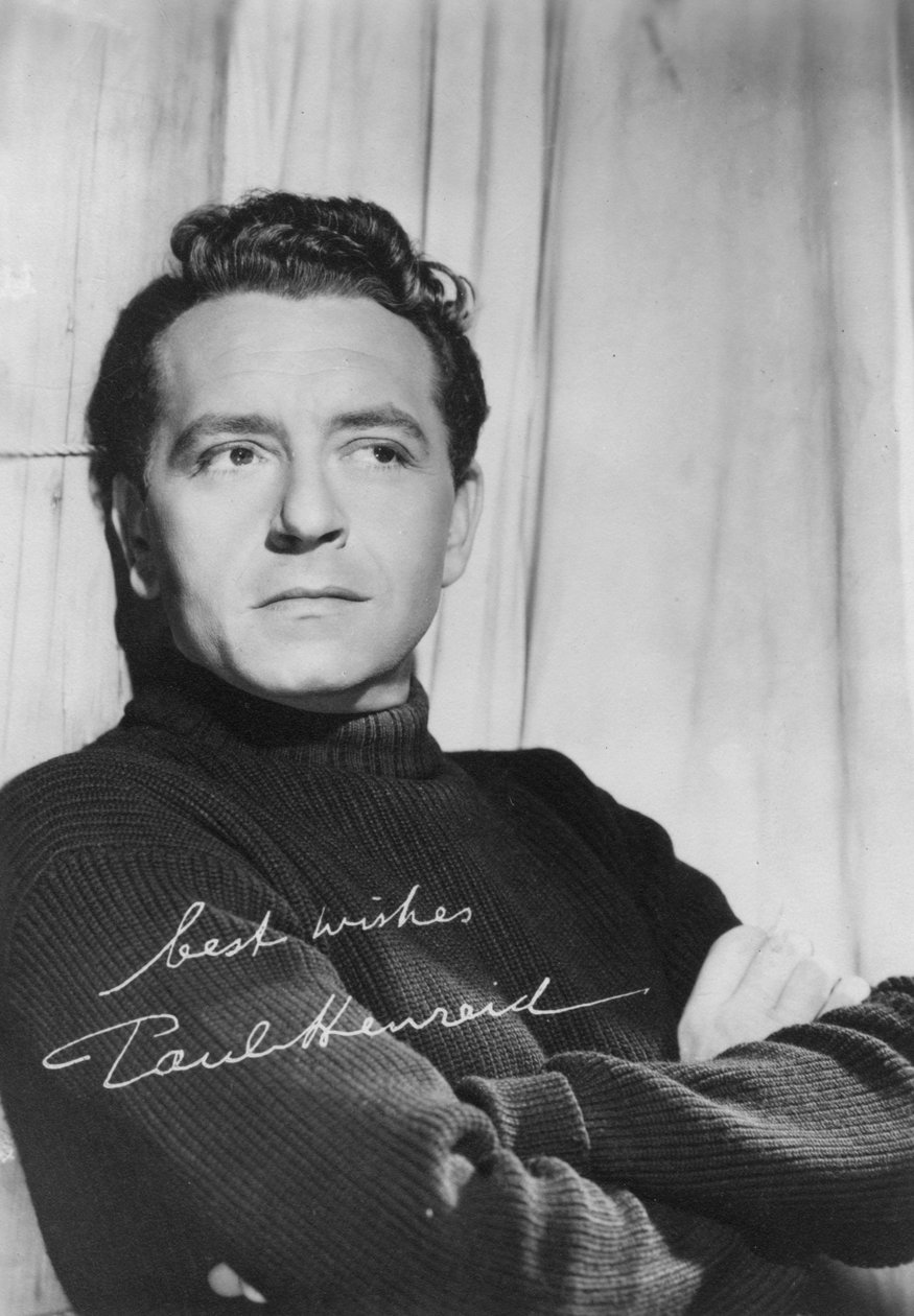 Paul Henreid 1908-1992, itävaltalaissyntyinen amerikkalainen näyttelijä ja ohjaaja, 1940-luku tekijältä Unbekannt