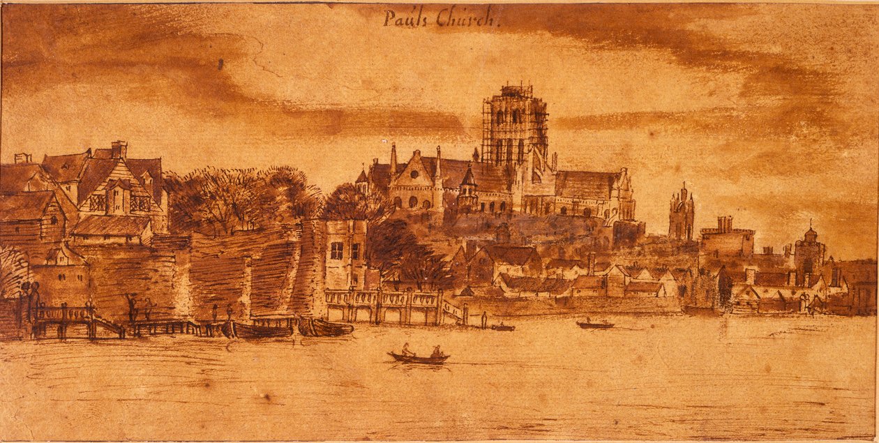 "Paavalin kirkko", Lontoon kaupunki, c1634-c1642 tekijältä Unbekannt