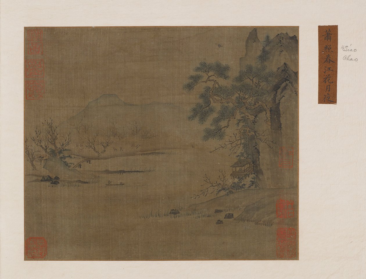 Paviljonki kevätjoella, Ming- tai Qing-dynastia, 1500-1800-luku. tekijältä Unbekannt