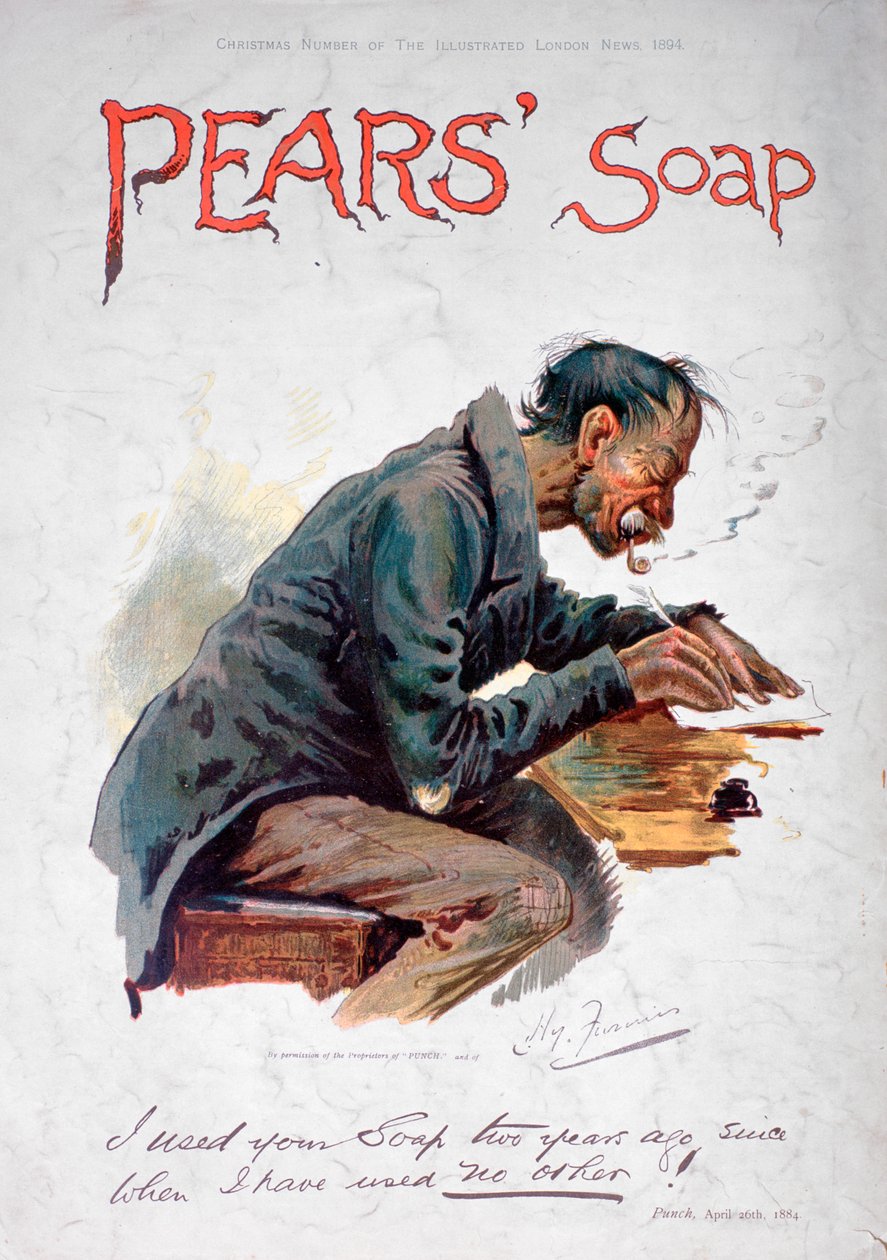 Päärynäsaippuamainos, 1894 tekijältä Unbekannt