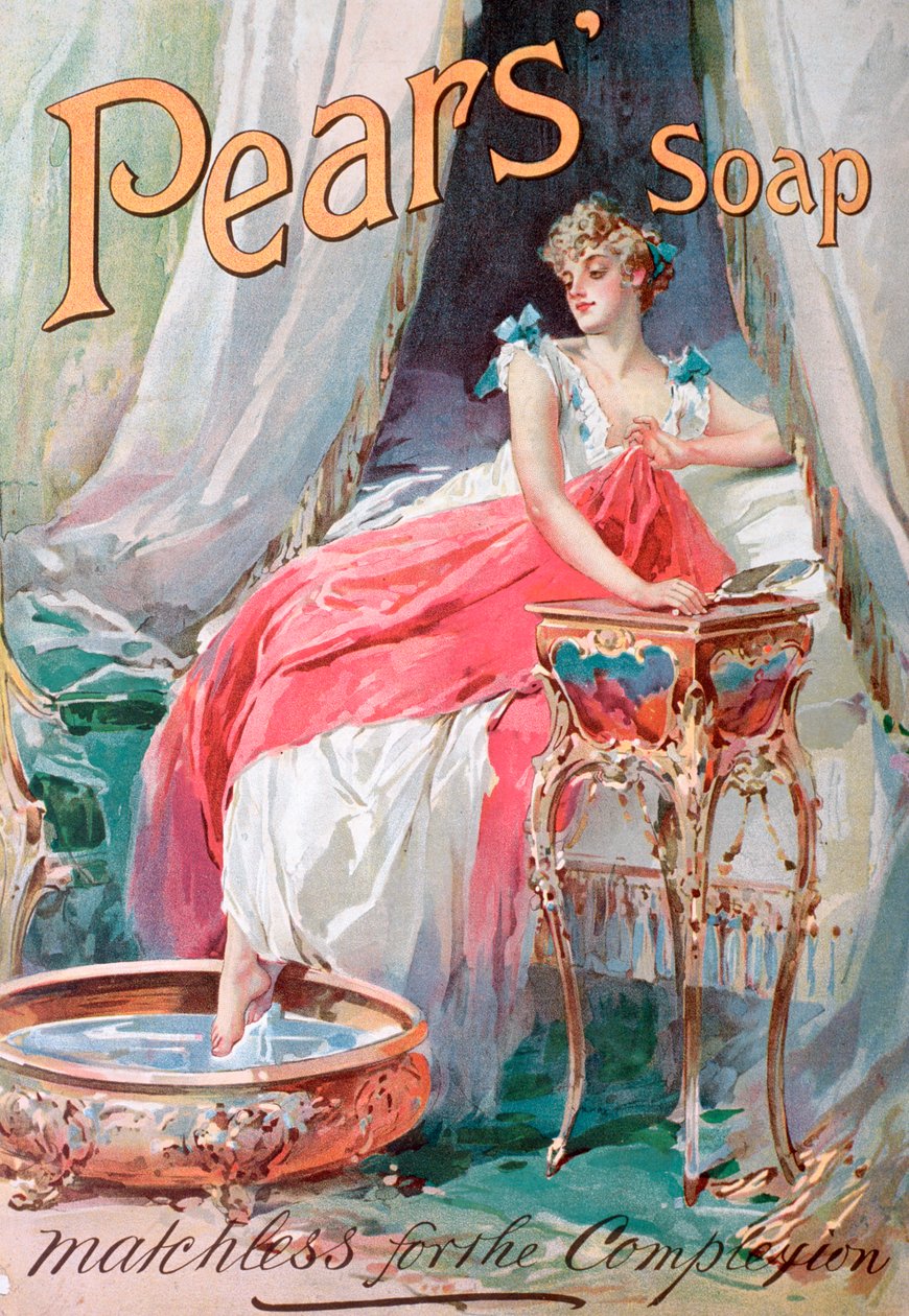 Päärynäsaippuamainos, 1898 tekijältä Unbekannt