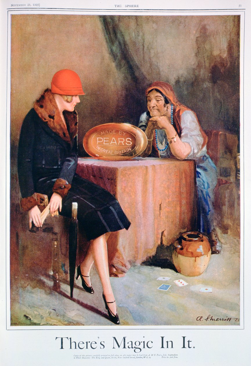 Päärynäsaippuamainos, 1925 tekijältä Unbekannt