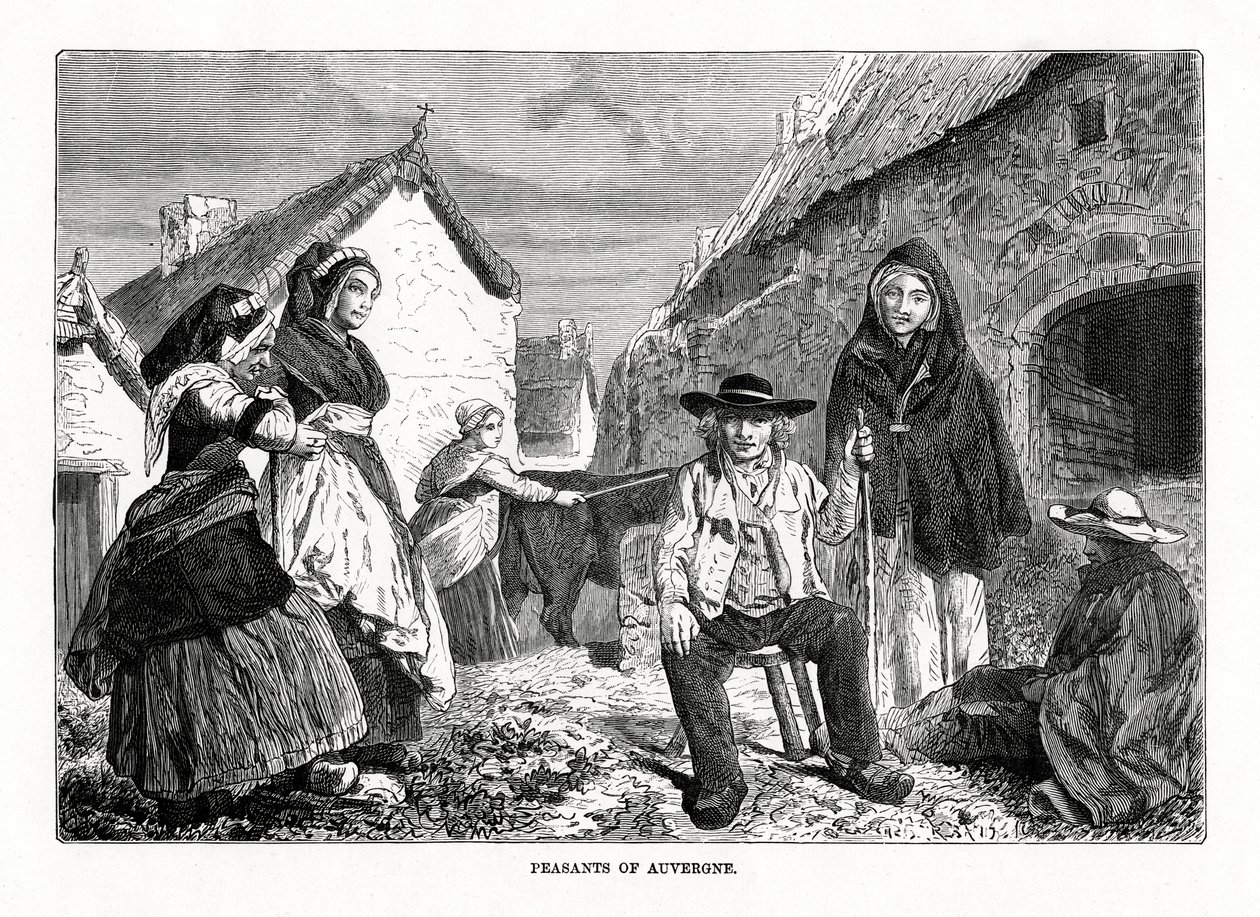 Auvergnen talonpojat, Ranska, 1800-luku tekijältä Unbekannt
