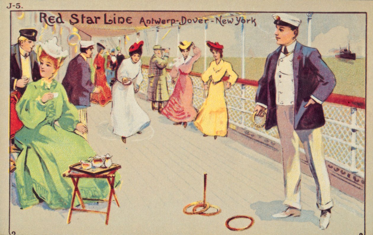 Peg huutaa Red Star Line -matkustaja-aluksella, 1907. tekijältä Unbekannt