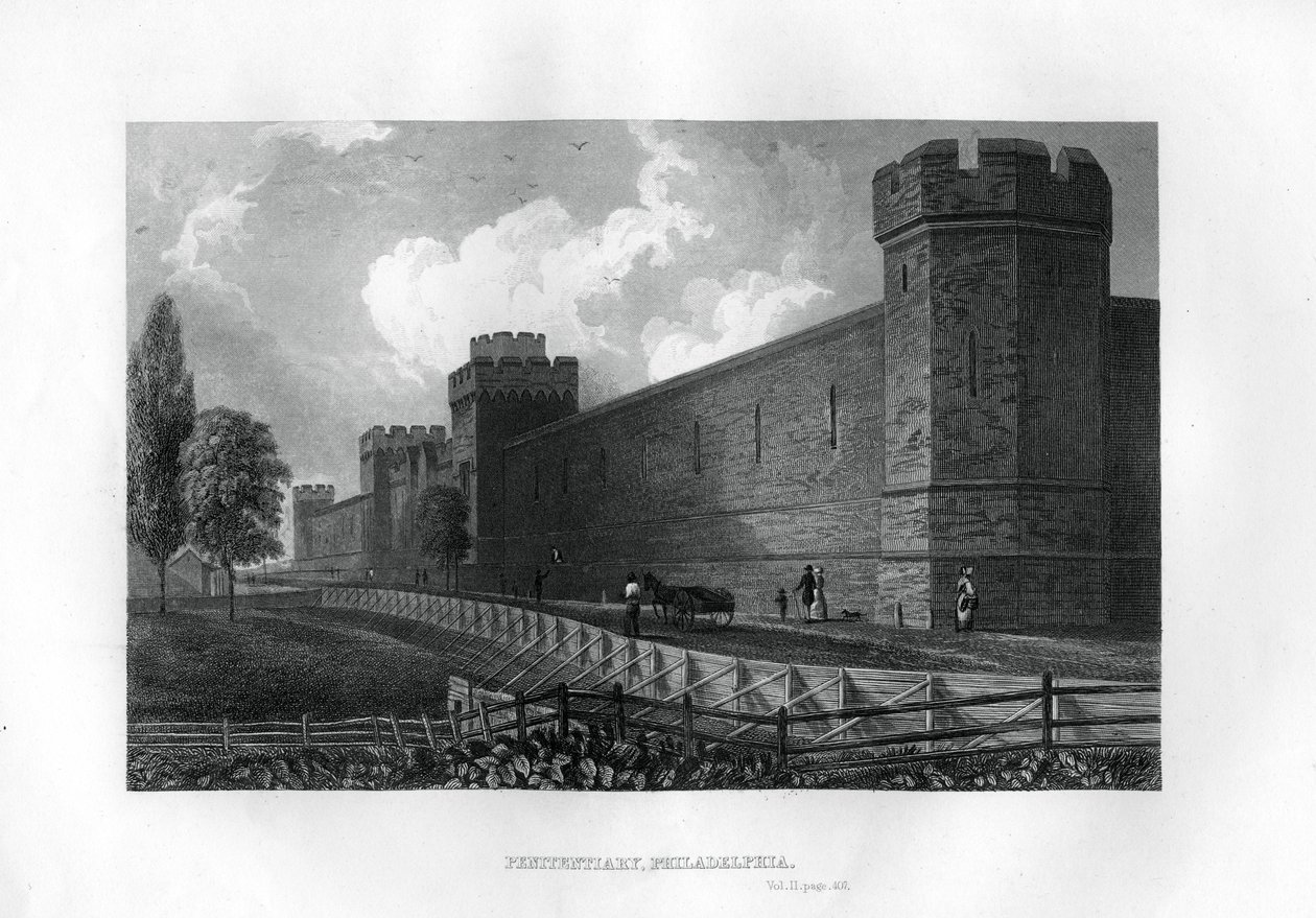 Penitentiary, Philadelphia, Pennsylvania, USA, 1855 tekijältä Unbekannt