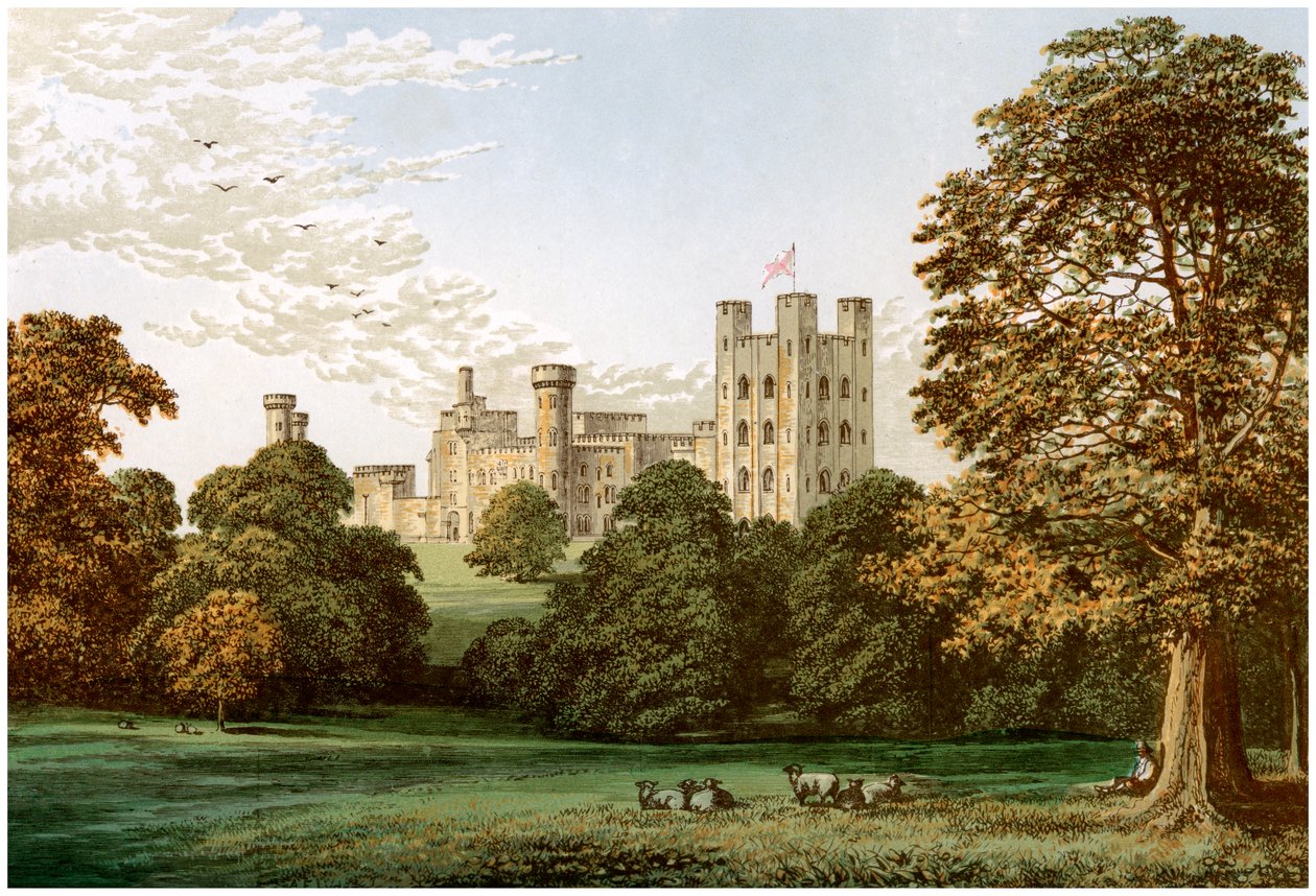 Penrhynin linna, Caernarvonshire, Wales, Lord Penrhynin koti, c1880 tekijältä Unbekannt