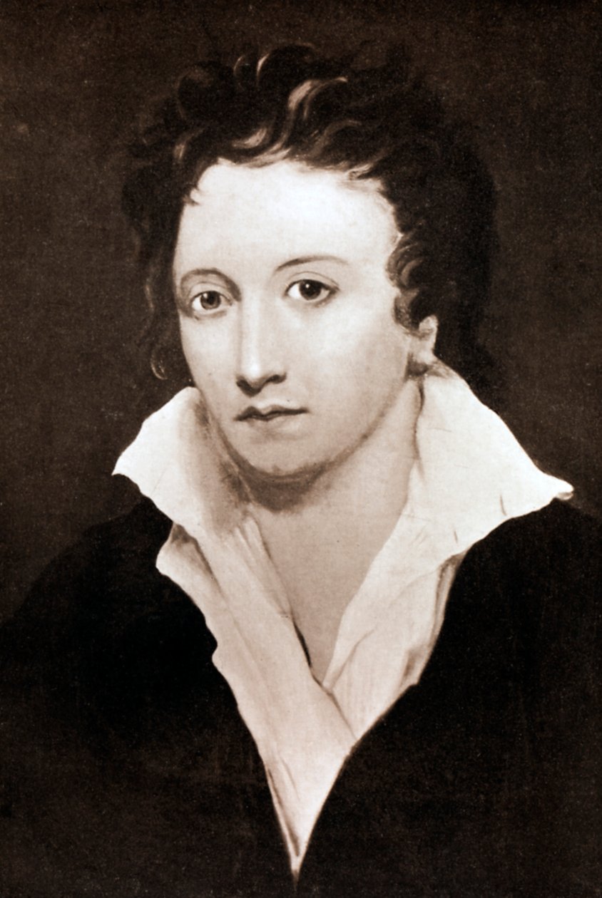 Percy Bysshe Shelley, englantilainen romanttinen runoilija, 1800-luku tekijältä Unbekannt
