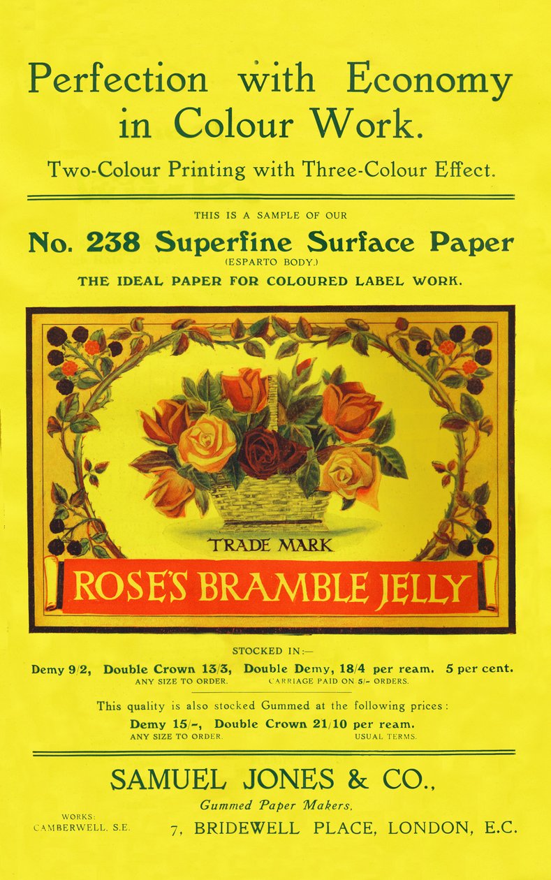 Perfection with Economy in Color Work - Samuel Jones & Co., Ltd:n mainos, 1909. tekijältä Unbekannt