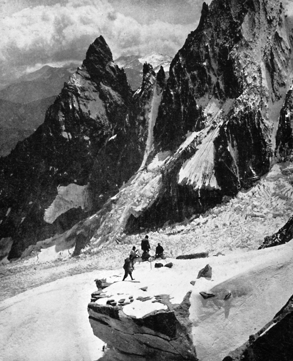 Peteret ridge, Mont Blanc, Ranska, 1900-luvun alku tekijältä Unbekannt