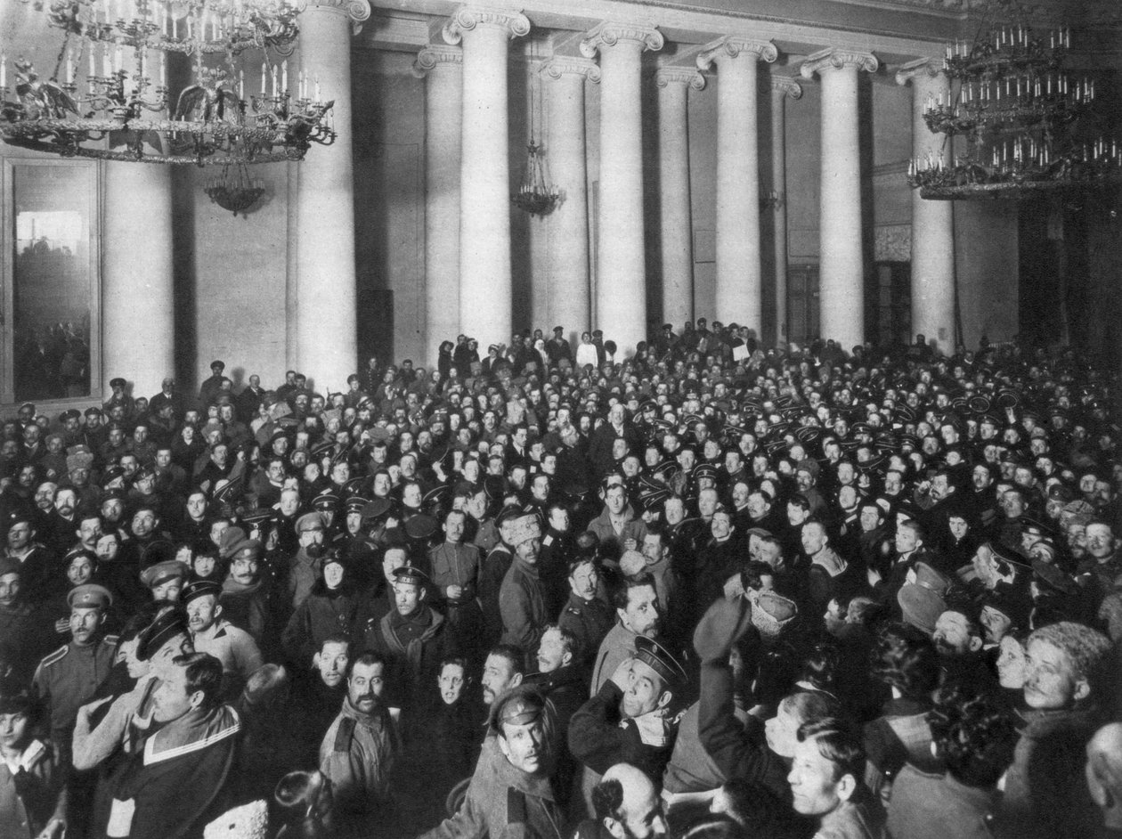 Pietarin työläisten ja sotilaiden edustajainneuvosto, Tauriden palatsi, Venäjä, 1917 tekijältä Unbekannt