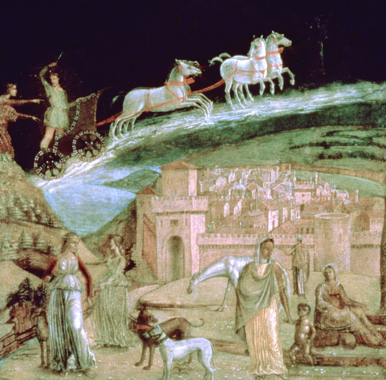 Phaeton vaunuissaan, c1470-1536 tekijältä Unbekannt