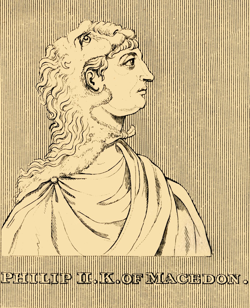 Philip II Makedonian kuningas, 382-336 eKr., 1830. tekijältä Unbekannt
