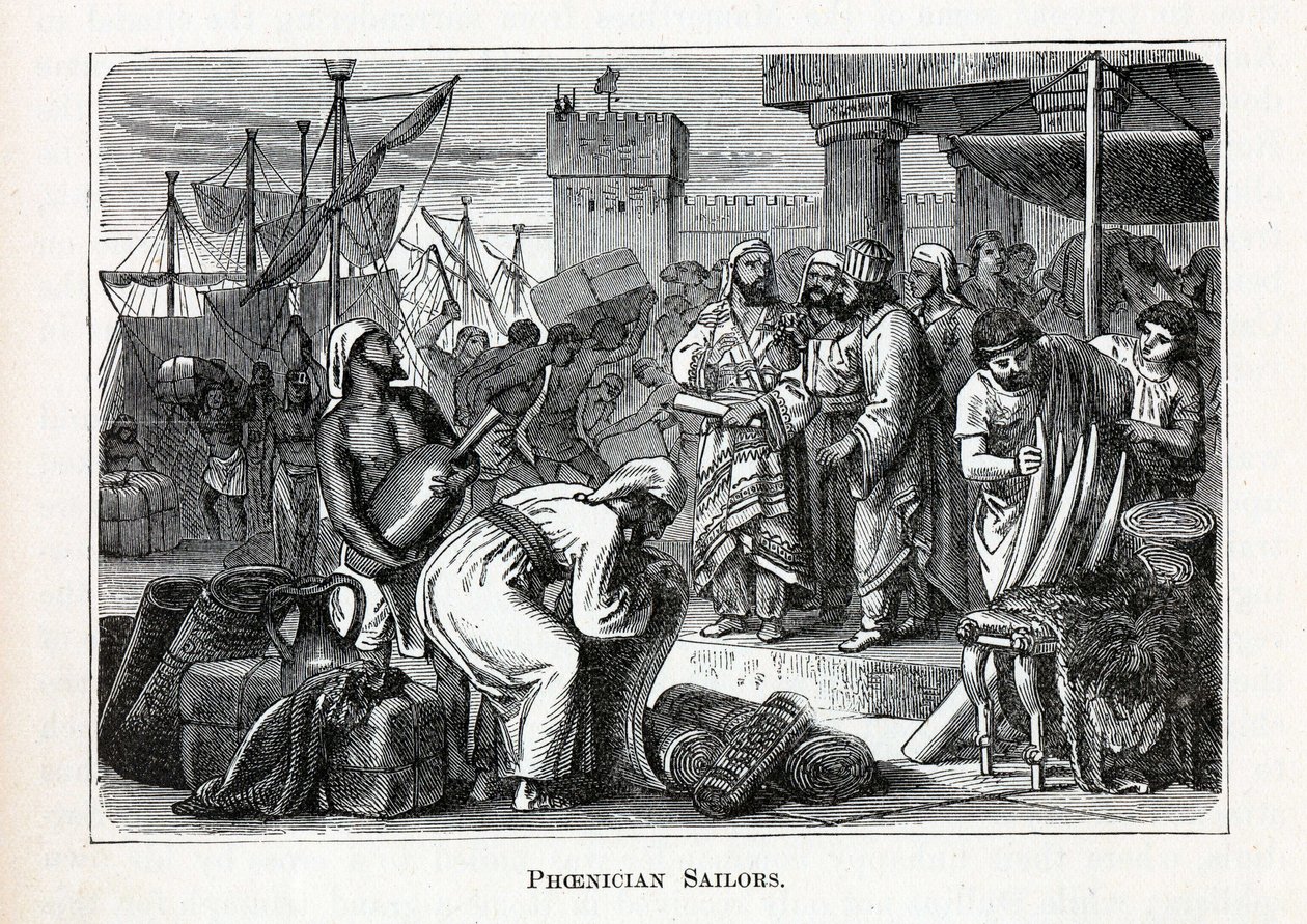 Foinikialaiset merimiehet, 1882 tekijältä Unbekannt