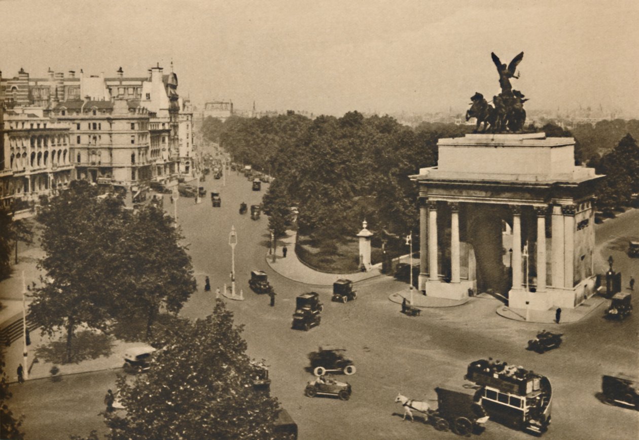 Piccadilly ja Quadriga of Constitution Hill, vuodelta 1935. tekijältä Unbekannt