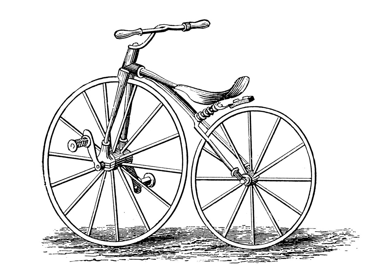 Pickerings kampipolkimella toimiva polkupyörä, amerikkalainen design, c1860s c1880 tekijältä Unbekannt