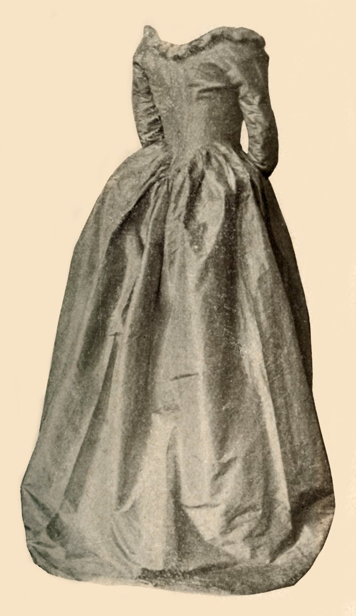 Kuva rouva St Clairin käyttämästä sinisestä mielenkiintoisesta mekosta, c1760, 1937. tekijältä Unbekannt