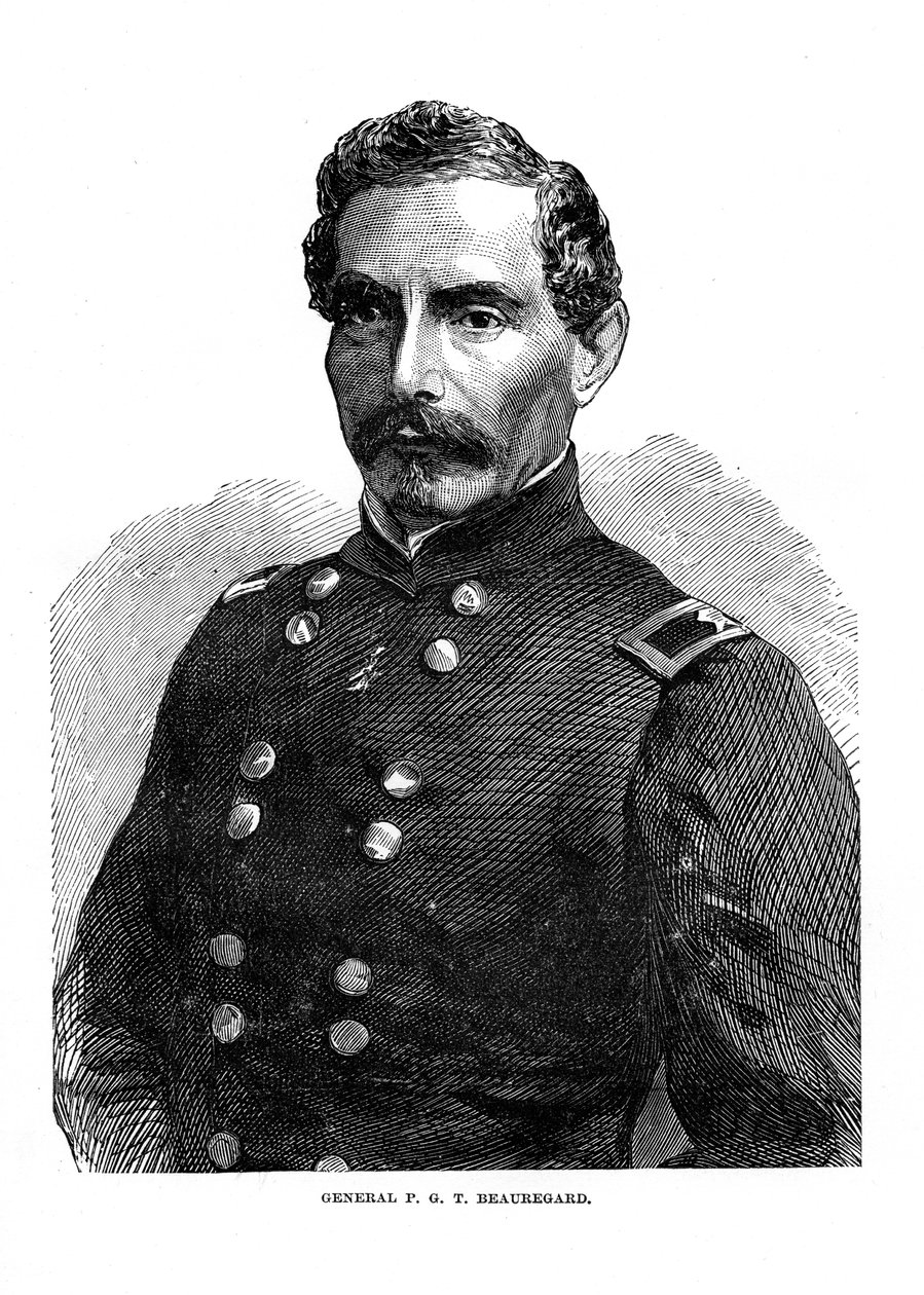 Pierre Gustave Toutant de Beauregard, amerikkalainen sotilas, 1860-luku tekijältä Unbekannt