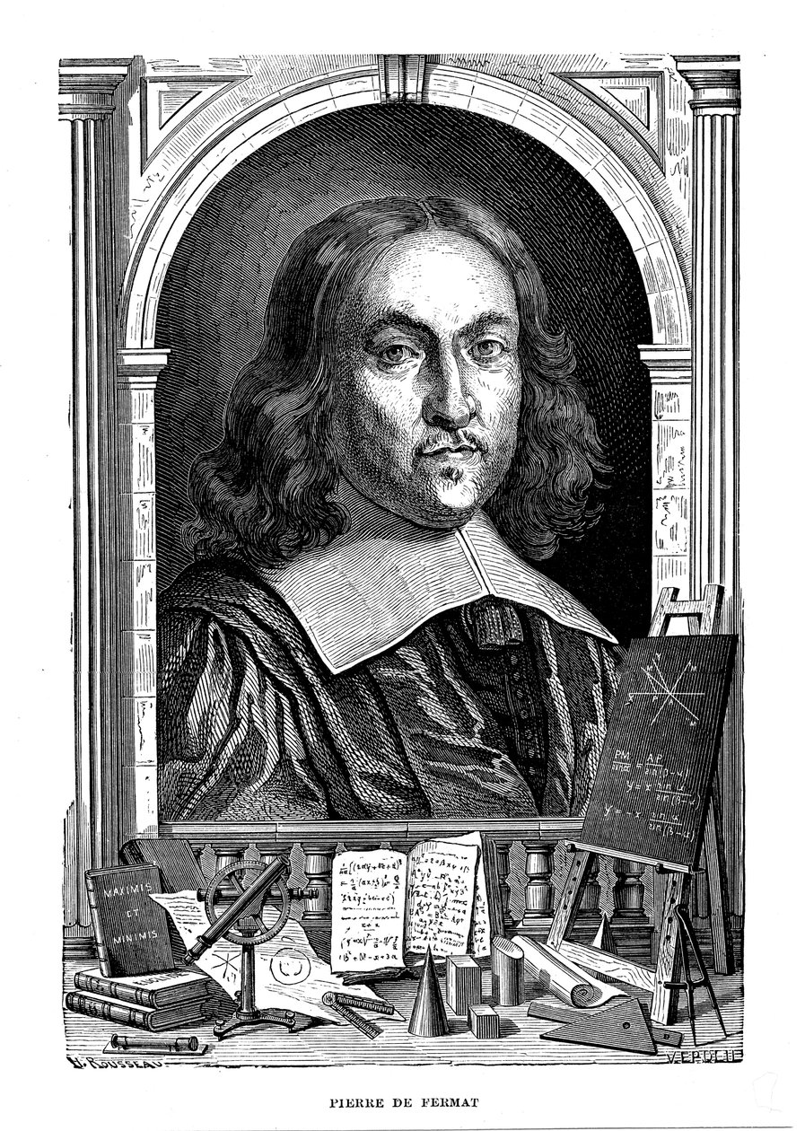 Pierre de Fermat, 1600-luvun ranskalainen matemaatikko, 1870 tekijältä Unbekannt