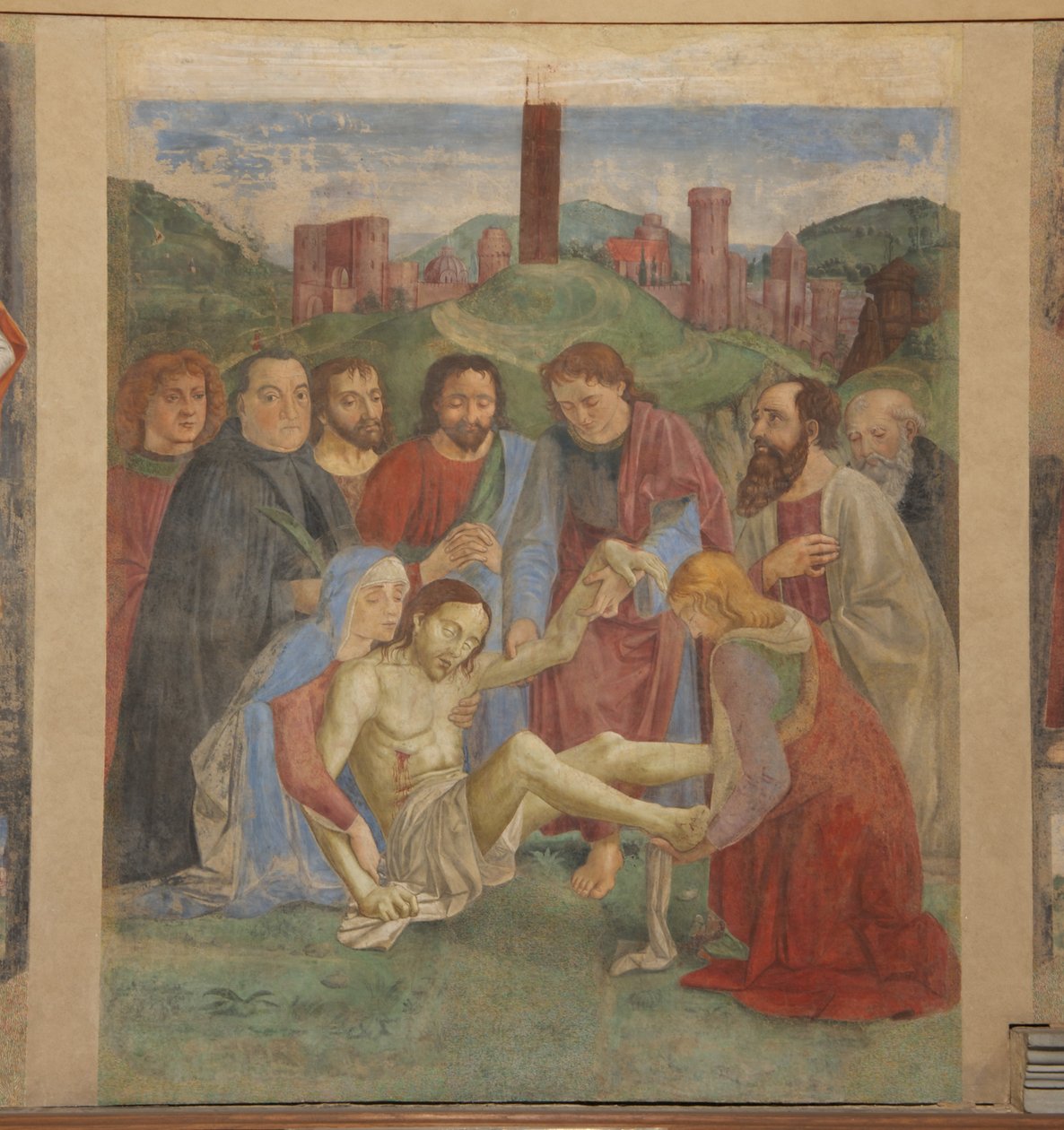 Pieta-fresco Vespucci-kappelissa, Ognissanti, Firenze, Italia (kuva) tekijältä Unbekannt