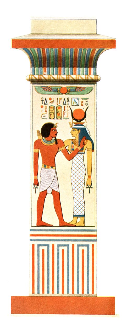 Pilasteri Amenophis III:n Amun-Re-temppelistä Karnakissa, Egyptissä, 1928. tekijältä Unbekannt