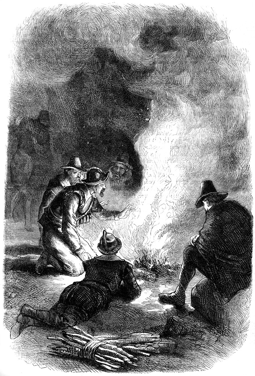 Pyhiinvaeltajien isät kellotulon ympärillä, c1620 c1880 tekijältä Unbekannt