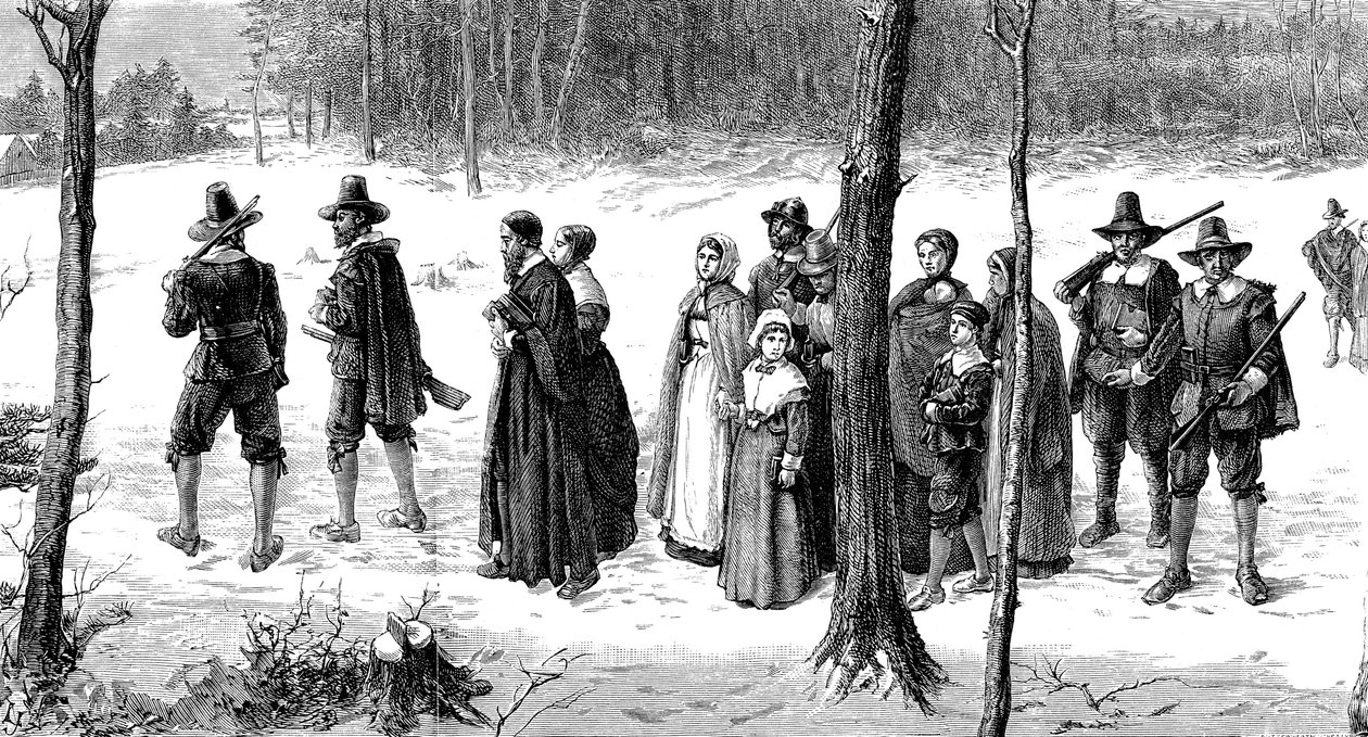 Pyhiinvaeltajien isät matkalla kirkkoon, 1620 tekijältä Unbekannt