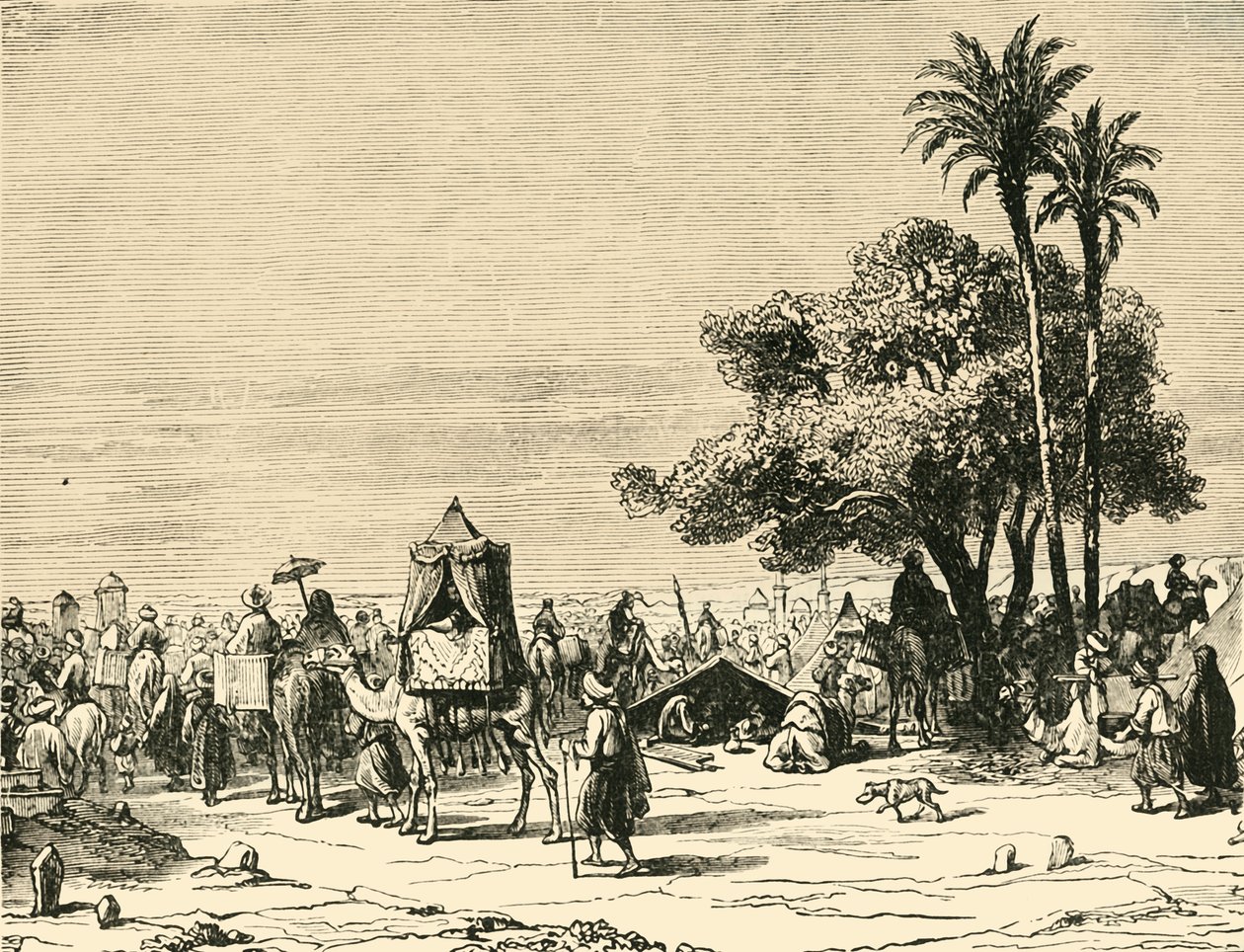 Pyhiinvaeltajat matkalla Mekkaan, 1890. tekijältä Unbekannt