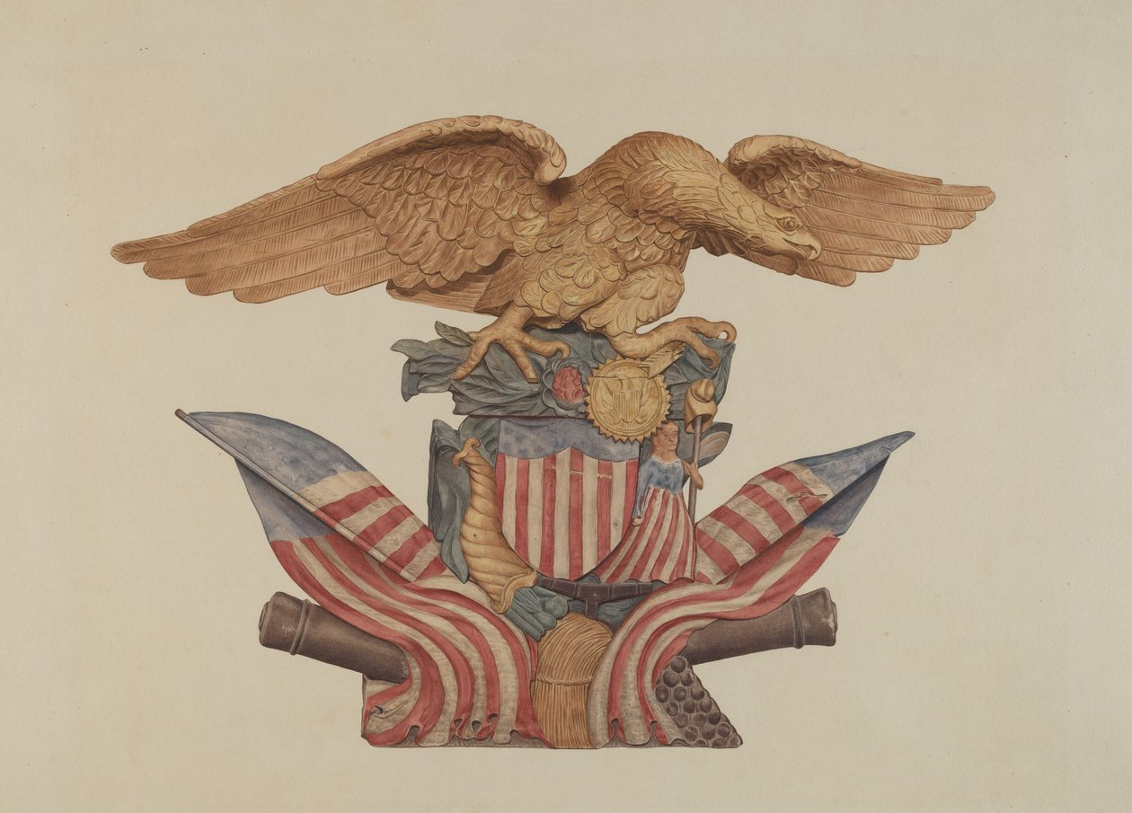 Pine Ornament Eagle, 19351942. tekijältä Unbekannt