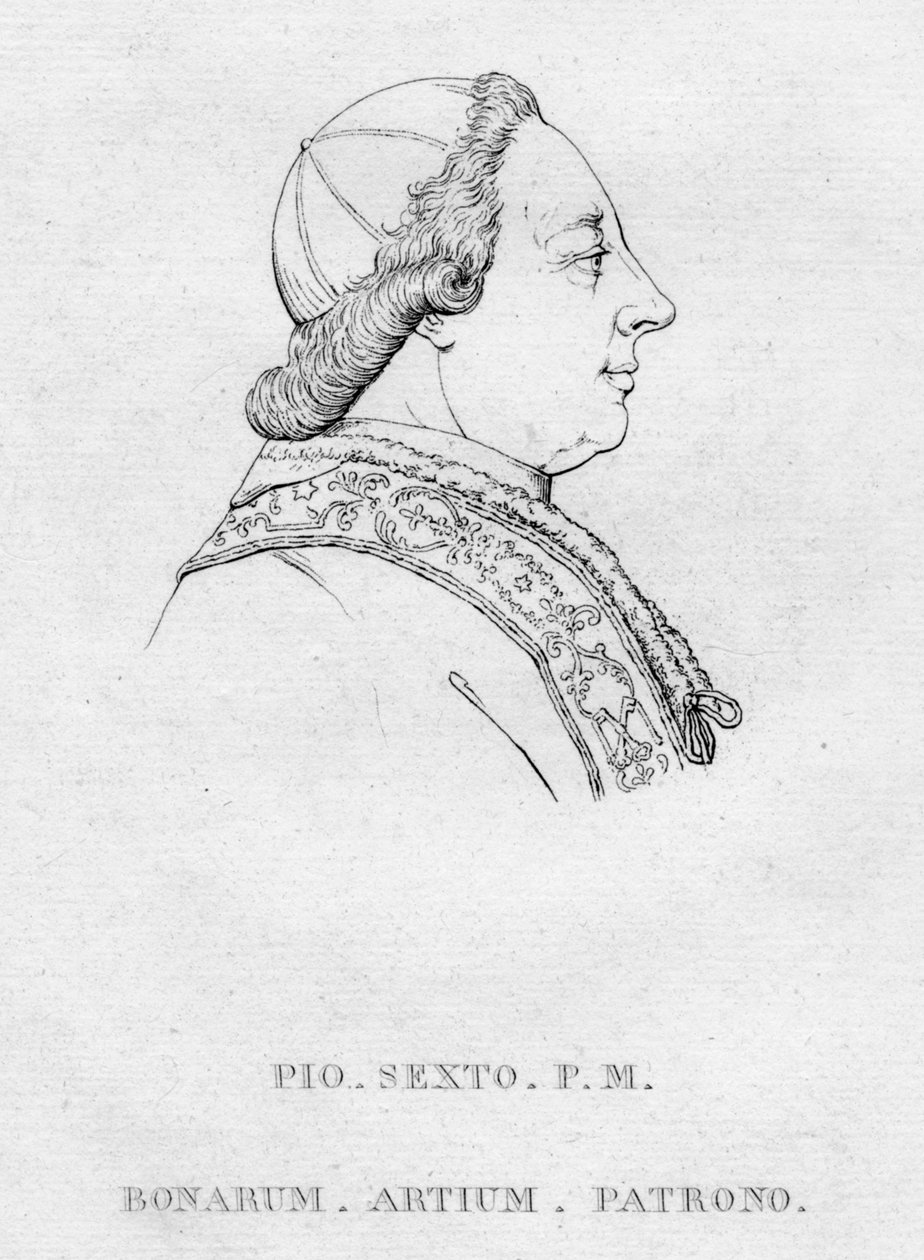 Pius. Kuudes P.M. Hyviä asioita. Arts. Suojelija, c1850 tekijältä Unbekannt