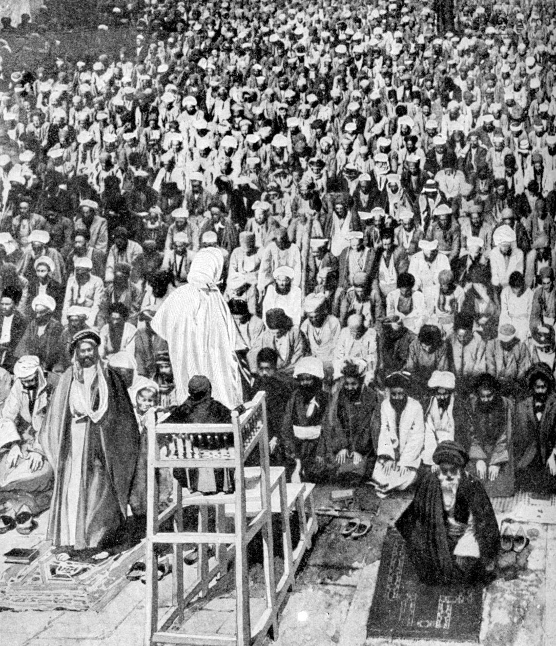 Hurskaat muslimit kokoontuivat Durbar of Godiin, Mekkaan, Saudi-Arabiaan, 1922 tekijältä Unbekannt