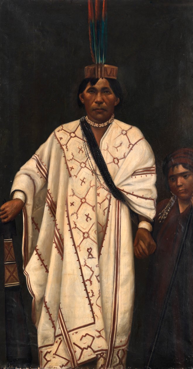 Piro-intiaanipäällikkö, n. 1890-1892. tekijältä Unbekannt