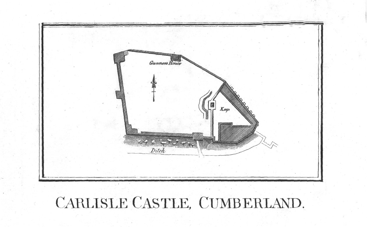 Carlislen linnan suunnitelma Cumberlandissa, 1700-luvun loppu tekijältä Unbekannt