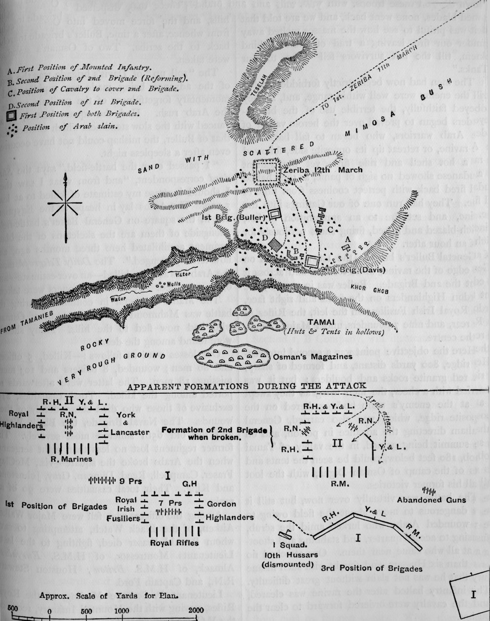 Tamain taistelun suunnitelma, 13. maaliskuuta 1884, 1881-85 tekijältä Unbekannt