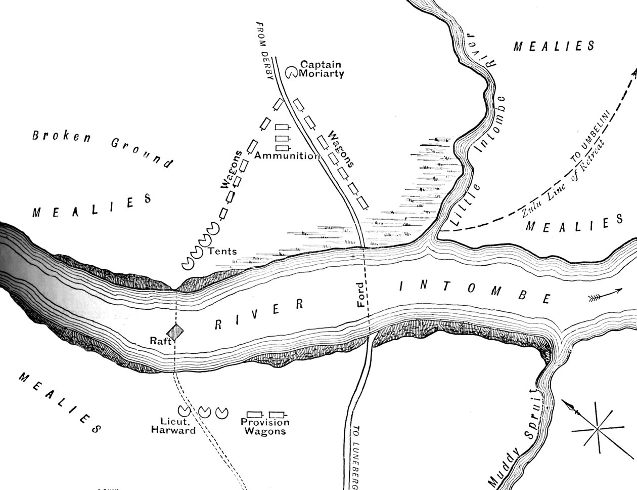 Intombe-joen katastrofisuunnitelma 12. maaliskuuta 1879, c1880 tekijältä Unbekannt