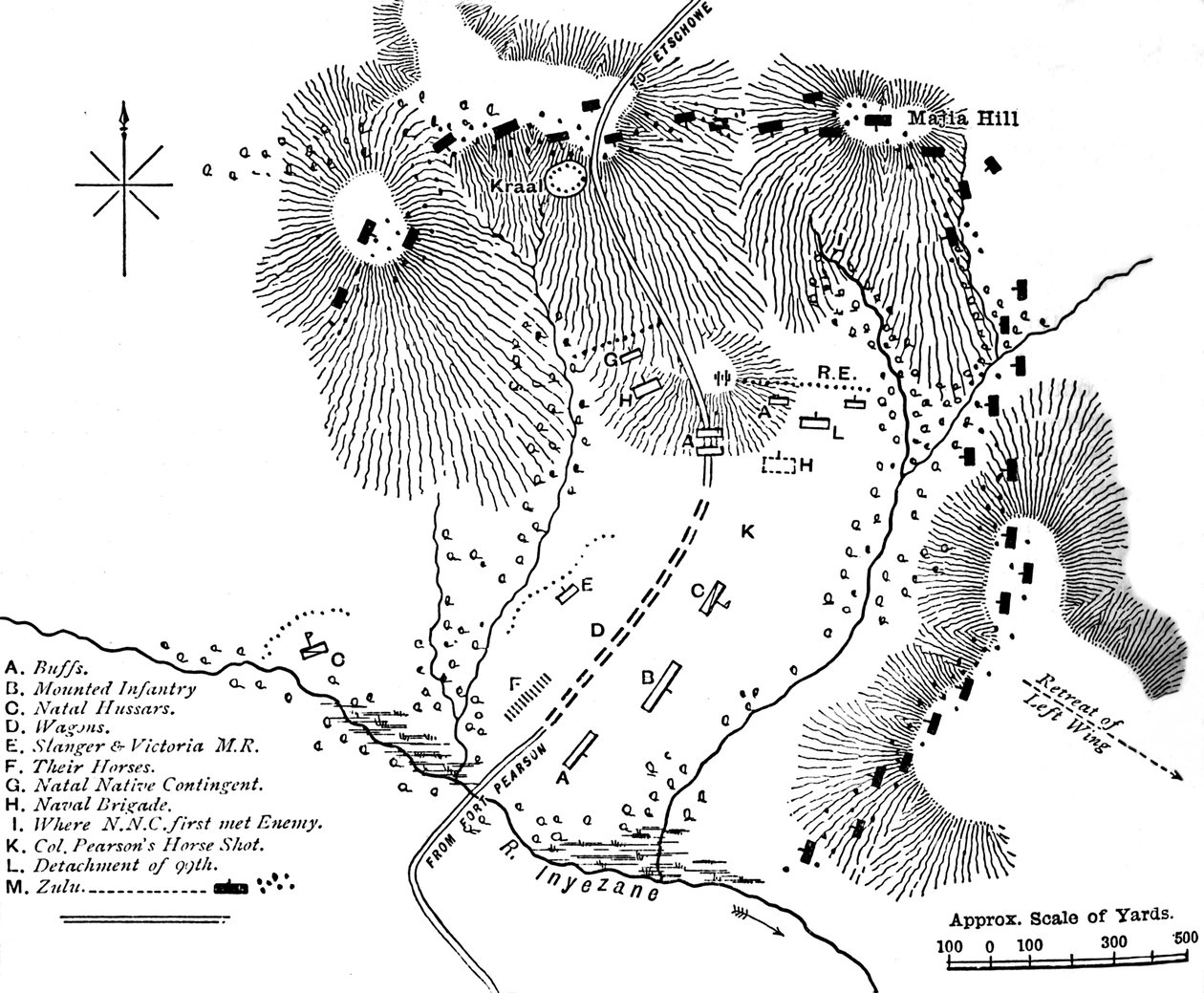 Taistelusuunnitelma Inyezanessa, 22. tammikuuta 1879, c1880 tekijältä Unbekannt