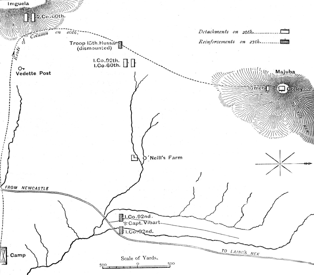 Maaliskuun suunnitelma Majuba Hillille, 26. helmikuuta 1881, 1880-luku tekijältä Unbekannt