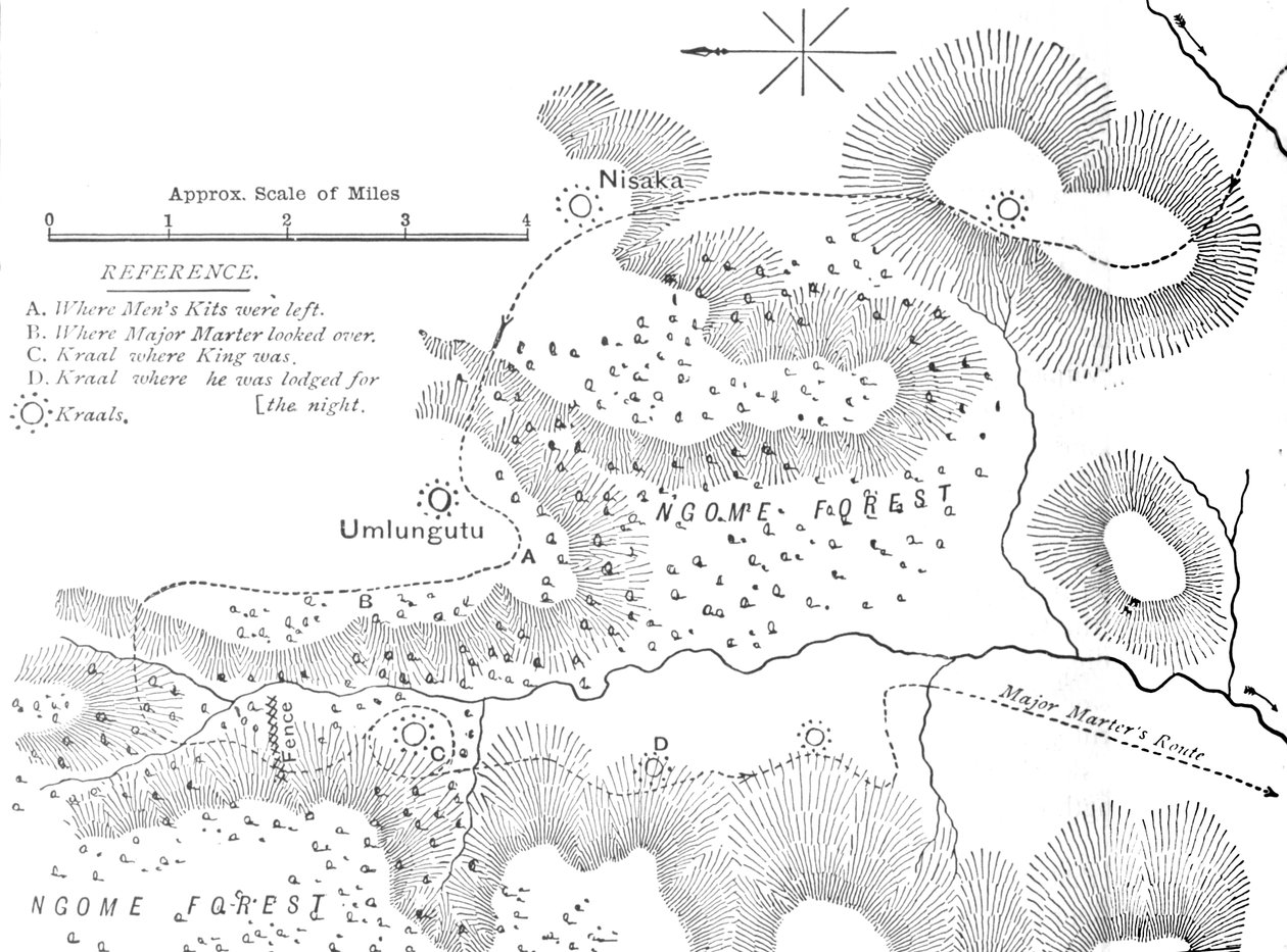 Suunnitelma maasta, jossa Cetewayo vangittiin, n. 1880 tekijältä Unbekannt