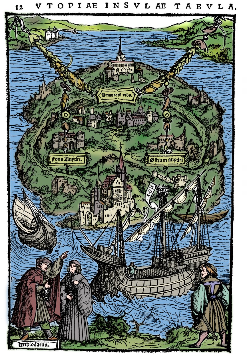 Utopian saaren suunnitelma, 1518 tekijältä Unbekannt