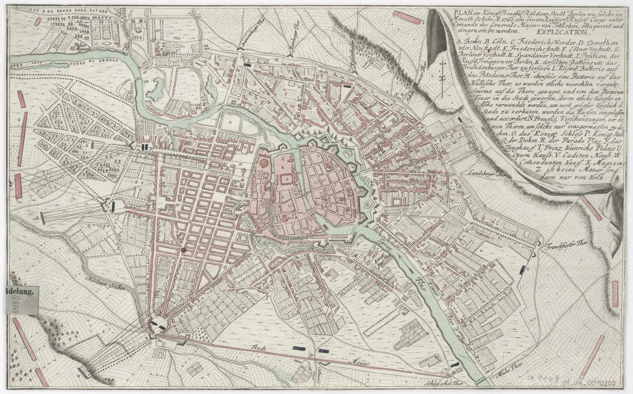 Berliinin suunnitelma 1760 tekijältä Unbekannt